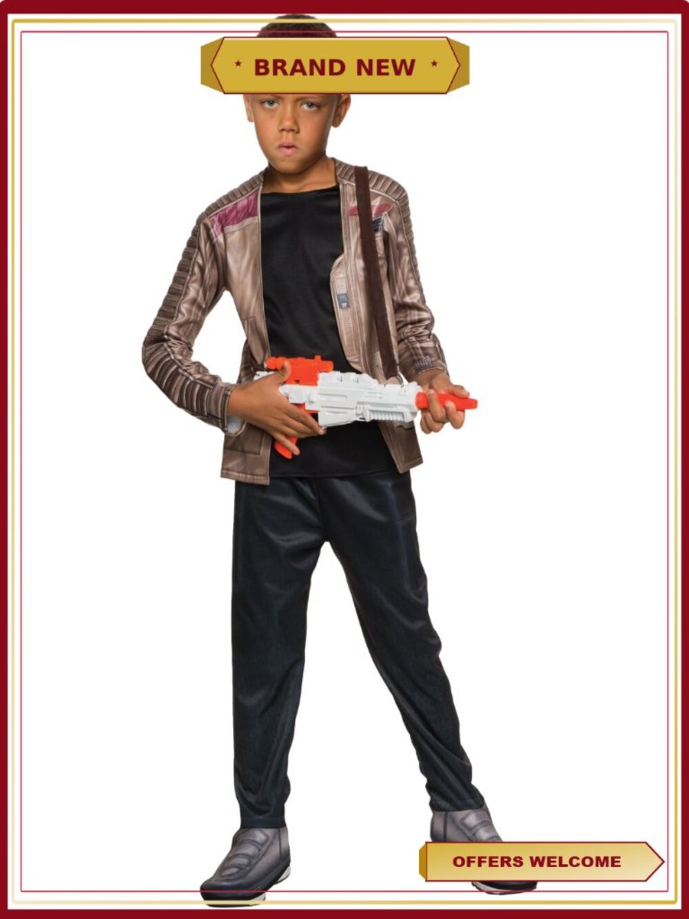 Star Wars Finn Deluxe Child Costume Top Jacket Pants Halloween
